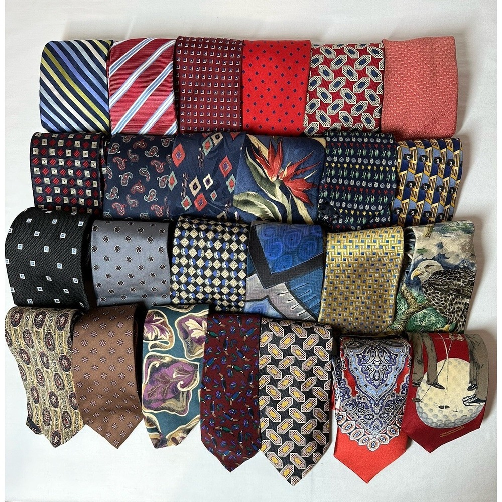 Lot 25 Silk Ties Mixed All In Good Condition - Picture 2 of 3